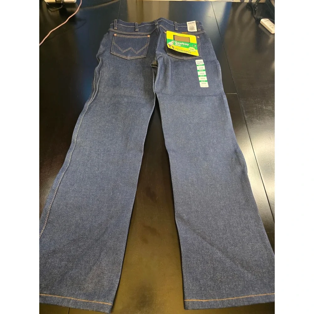 Wrangler Cowboy Cut Slim Fit Jeans 936DEN Rigid Indigo Blue Denim Mens 31x30 NWT